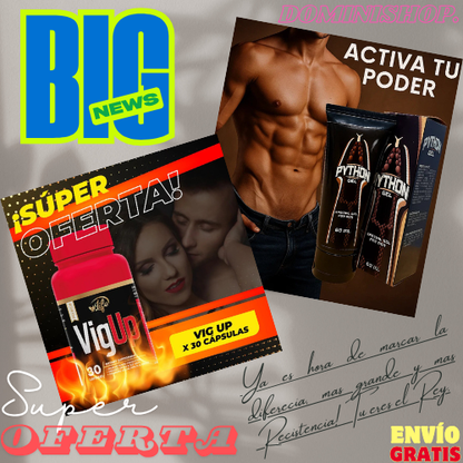 💥 COMBO POTENCIA TOTAL – PYTHON GEL + VIG UP 💥