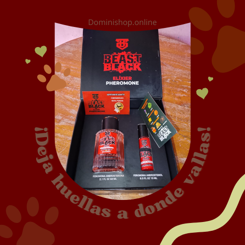 BEAST BLACK– Perfume Masculino con Feromonas🖤🔥